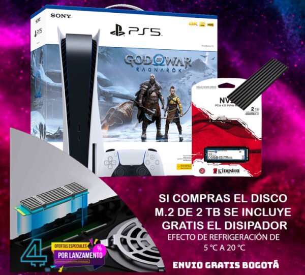 Combo 2 / Playstation 5 + Disco SSD M.2 de 2Tb (Gratis Disipador)